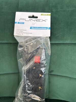 Steckdosenleiste Schwarz 3-Fach + Schalter, 1,5 m