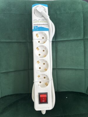 Steckdosenleiste Weiß 6-Fach+Schalter, 5m