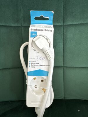 Steckdosenleiste Weiß 3-Fach 1,5m